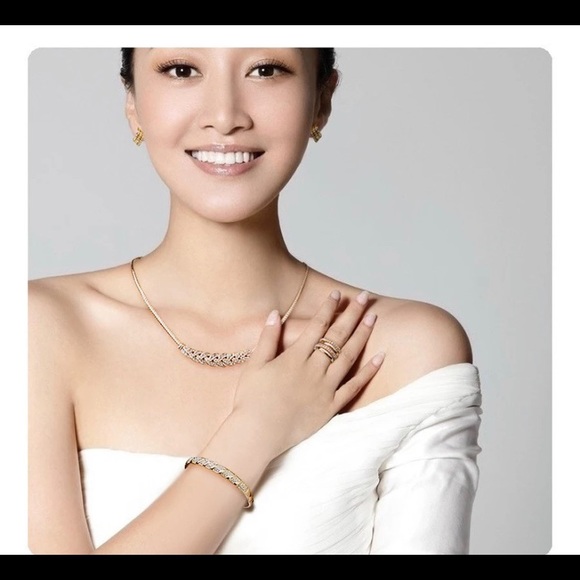 🍀New Austrian crystal Gold / Silver jewelry set. - Picture 6 of 14